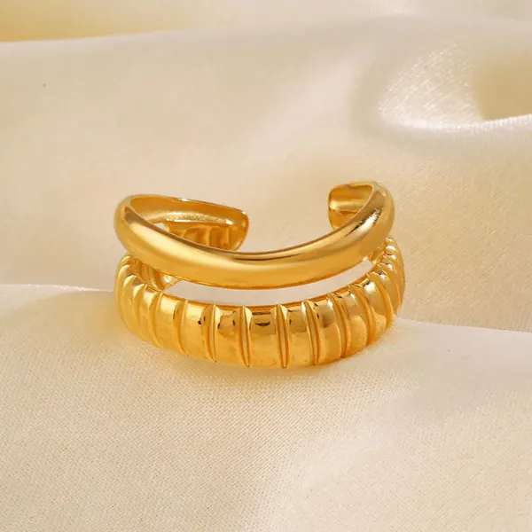 Gold_Solid_Lines_Rings_For_Women